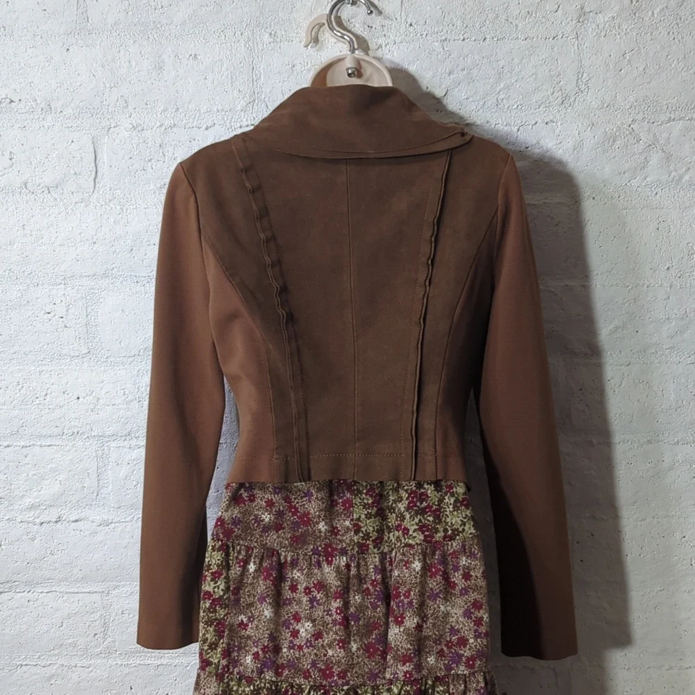 BCBGMaxAzria Asymmetrical Faux Suede Jacket - Picture 6 of 9